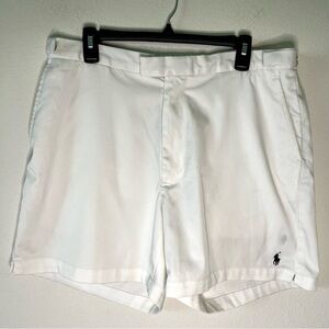 Vintage 90s Y2K Polo Ralph Lauren Embroidered Pony Logo White Shorts Preppy 36